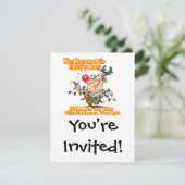 Was passiert bei Weihnachten Party bleibe Einladung (Stehend Vorderseite)