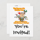 Was passiert bei Weihnachten Party bleibe Einladung (Vorne/Hinten)