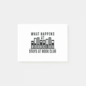 Was passiert im Book Club Bleibe im Book Club Post-it Klebezettel (Vorderseite)