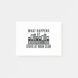 Was passiert im Book Club Bleibe im Book Club Post-it Klebezettel