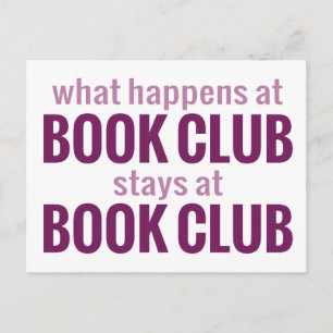 Was passiert im Book Club Bleibe im Book Club Postkarte