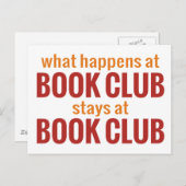 Was passiert im Book Club Bleibe im Book Club Postkarte (Vorne/Hinten)