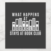 Was passiert im Book Club Bleibe im Book Club Weinetikett (Einzelnes Label)