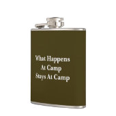 Was passiert im Lager bleibe? Flachmann (Links)