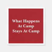 Was passiert im Lager bleibe? Serviette (Vorderseite)