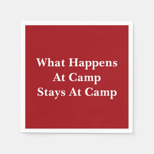 Was passiert im Lager bleibe? Serviette (Vorderseite)