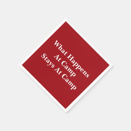 Was passiert im Lager bleibe? Serviette (Ecke)