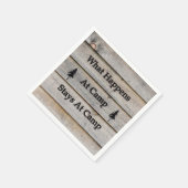 Was passiert im Lager bleibe? Serviette (Ecke)