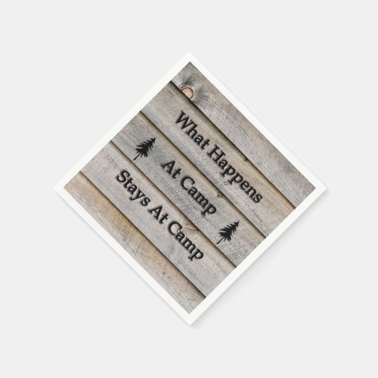 Was passiert im Lager bleibe? Serviette (Ecke)