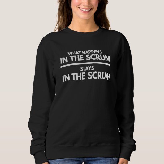 Was passiert im Scrum Funny Rugby Player? Sweatshirt (Vorderseite)