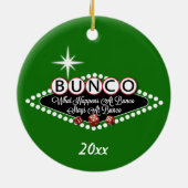 Was passiert in der Bunco Round? Keramikornament (Hinten)