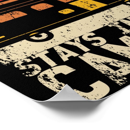 Was passiert in der Camper Caravan Camping Retro Poster (Ecke)