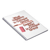 Was passiert in der Kritique Group Snarky Autor Notizblock (Rechte Seite)