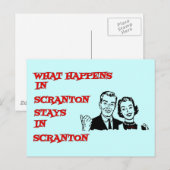Was passiert in Scranton Postkarte (Vorne/Hinten)