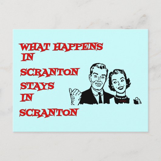 Was passiert in Scranton Postkarte (Vorderseite)