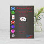 WAS PASSIERT IN VEGAS BLK BACHELOR PARTY INVITE EINLADUNG (Stehend Vorderseite)