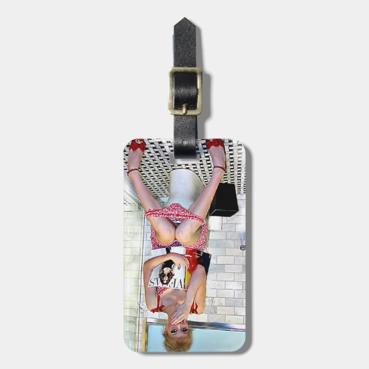 Was passiert in Vegas? Gepäckanhänger (Vorderseite vertikal)