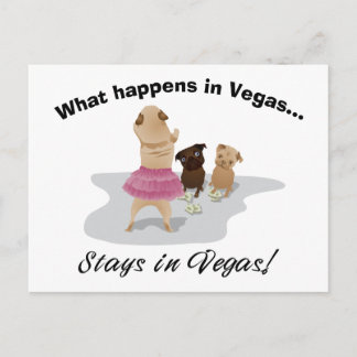 Was passiert in Vegas Mops Bachelor Party, Geschen Postkarte