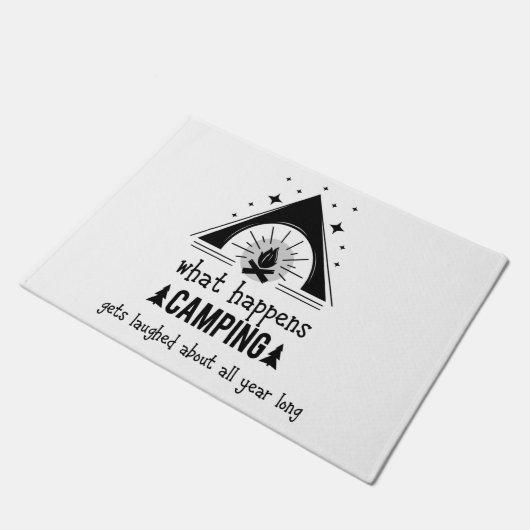 Was passiert, wenn Camping Spaß Camper Angebot? Fußmatte (Schrägansicht)