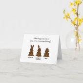 Was passiert, wenn du ein Schokoladenhasen isst? Karte (Gelbe Blume)