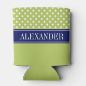 Was Polka Dot CB Navy Name Monogram Dosenkühler (Rückseite)