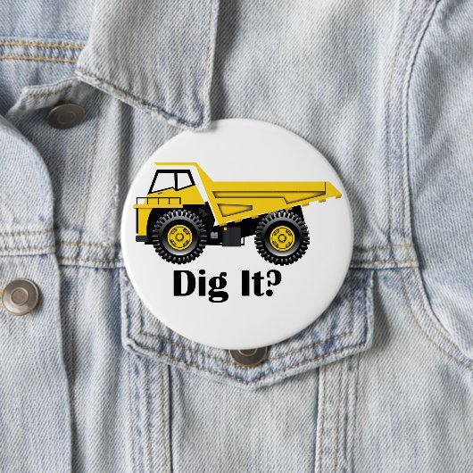 Was? - Riesiger, 4-Zoll-Round-Button Button (Beispiel)