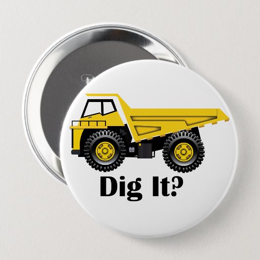 Was? - Riesiger, 4-Zoll-Round-Button Button (Vorne & Hinten)