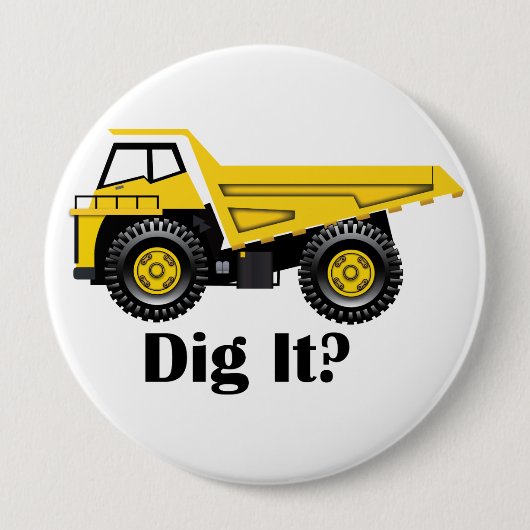 Was? - Riesiger, 4-Zoll-Round-Button Button (Vorderseite)