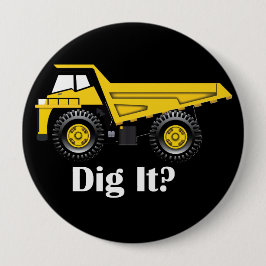 Was? - Riesiger, 4-Zoll-Round-Button Button