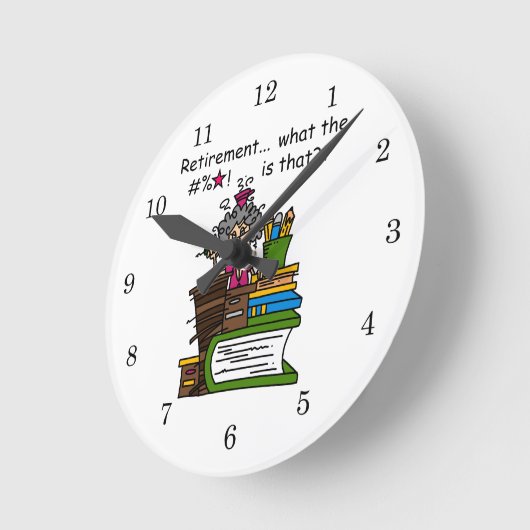 Was Ruhestands-Spaß ist Runde Wanduhr (Winkel)