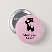 Was\s ist dein Punkt? Ballet Shoes En Pointe Button (Vorne & Hinten)