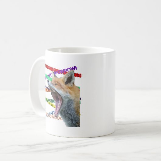 Was sagt der Fox? Kaffeetasse (Vorderseite Links)