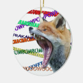 Was sagt der Fox? Keramikornament (Links)