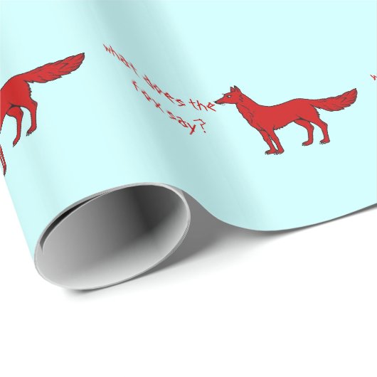 Was sagt der Fox, wie er Papier umwirft? Geschenkpapier (Rolleneckpunkt)