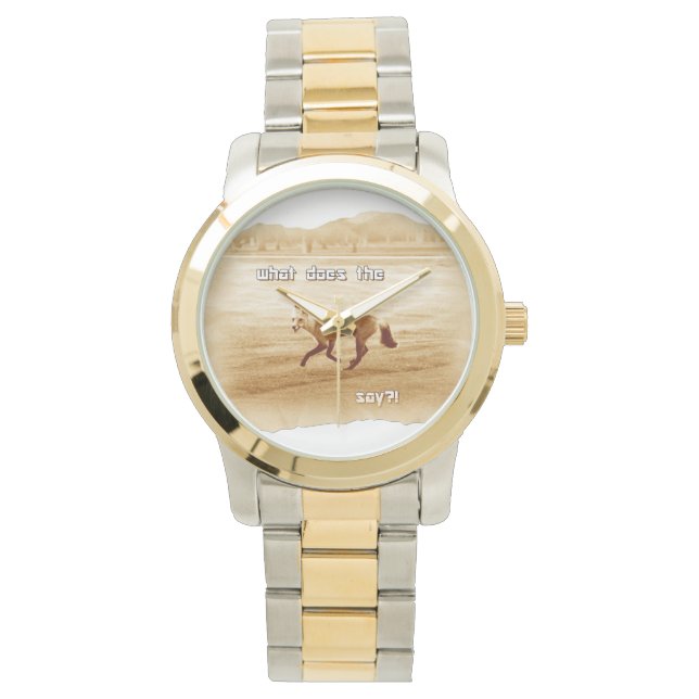 Was sagt der Fuchs? Armbanduhr (Vorderseite)