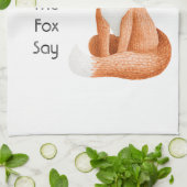 Was Sagt der Fuchs? Geschirrtuch (Gefaltet)