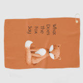 Was Sagt der Fuchs? Golfhandtuch (Horizontal)