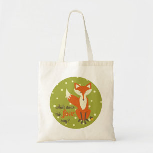 Was sagt der Fuchs?   Leinwand Tote Bag Tragetasche