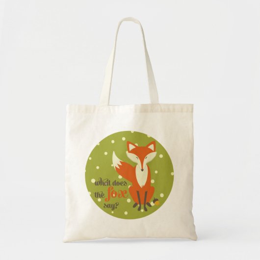 Was sagt der Fuchs? | Leinwand Tote Bag Tragetasche (Vorne)
