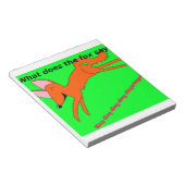 Was sagt der Fuchs? Notizblock (angewinkelt)
