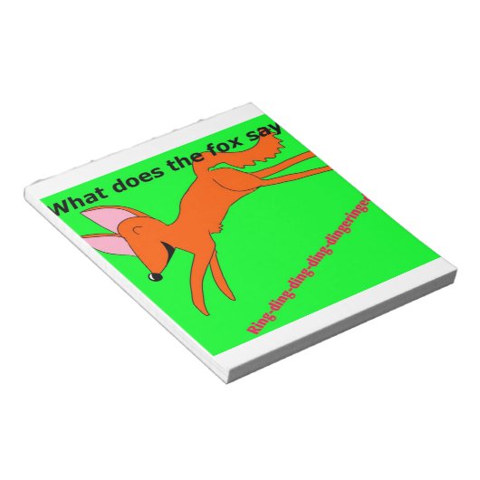 Was sagt der Fuchs? Notizblock (angewinkelt)