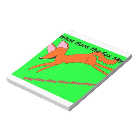Was sagt der Fuchs? Notizblock (Rotiert)