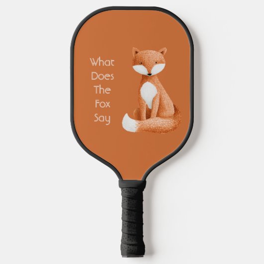 Was sagt der Fuchs? Pickleball Schläger (Vorderseite)