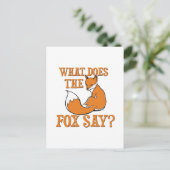 Was sagt der Fuchs? Postkarte (Stehend Vorderseite)