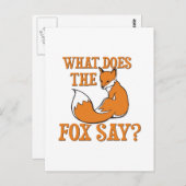 Was sagt der Fuchs? Postkarte (Vorne/Hinten)