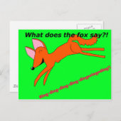 Was sagt der Fuchs? Postkarte (Vorne/Hinten)