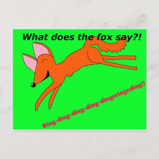 Was sagt der Fuchs? Postkarte (Vorderseite)