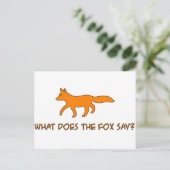 Was sagt der Fuchs? Postkarte (Stehend Vorderseite)