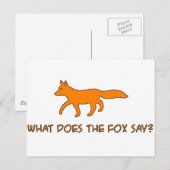 Was sagt der Fuchs? Postkarte (Vorne/Hinten)