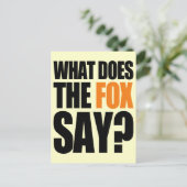 Was sagt der Fuchs? Postkarte (Stehend Vorderseite)